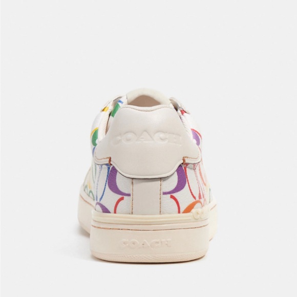 NWT Coach Outlet Clip Low Top Sneaker In Rainbow Signature Canvas men’s - Picture 5 of 12
